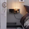 Paulmann Væglamper|Væglamper > Devara væglampe med hylde, sort