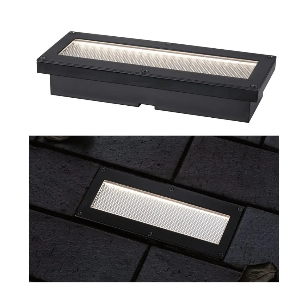 Paulmann Solcellelamper|Nedgravet Udebelysning > Domenic LED solcelle indbygningsgulvlampe 20x8cm