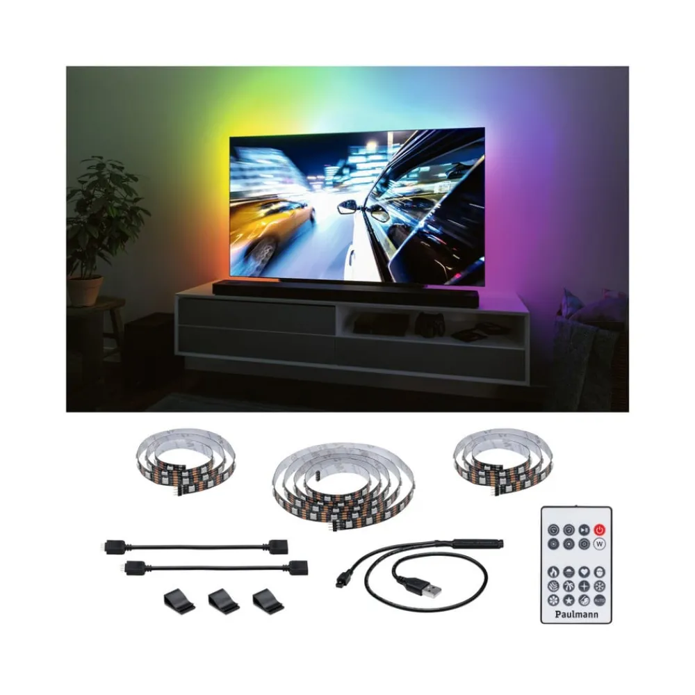 Paulmann Dekorationsbelysning|Led Strips > EntertainLED LED-Strip RGB TV-apparat 65 tommer