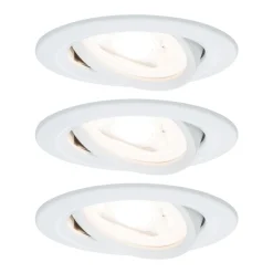 Loftlamper|Loftlamper ^ Paulmann 3-faset spot Nova rund, drejelig/dæmpbar, hvid