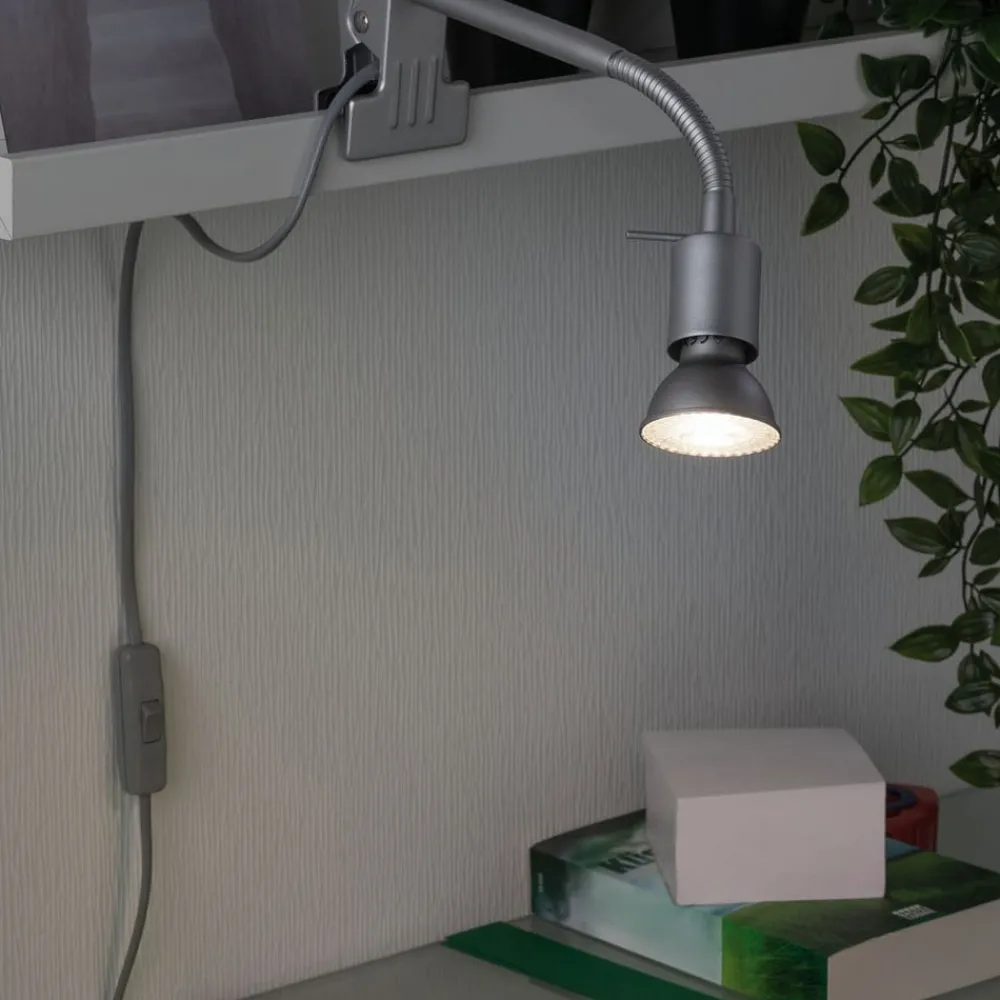 Paulmann Arbejdsrum/Kontor|Bordlamper > Finja klemmelampe, krom