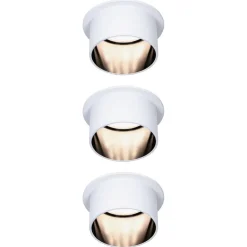 Paulmann Loftlamper|Indbygningsspots > Gil LED-indbygning, hvid/mat sort, 3 stk