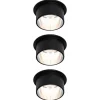 Paulmann Indbygningsspots|Spotlights > Gil LED-indbygning, mat sort/jer, 3 stk