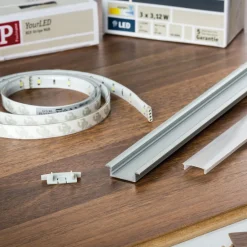 Dekorationsbelysning|Led Strips ^ Paulmann Gulvindbygningsprofil til LED-strips 2m
