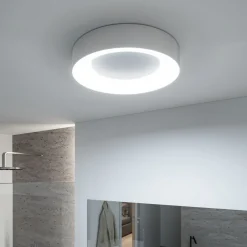 Arbejdsrum/Kontor|Loftlamper ^ Paulmann HomeSpa Casca LED-loftslampe Ø40cm, hvid/aluminium, IP44