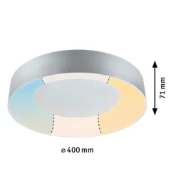 Arbejdsrum/Kontor|Loftlamper ^ Paulmann HomeSpa Casca LED-loftslampe Ø40cm, hvid/aluminium, IP44