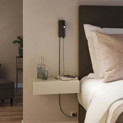 Paulmann Væglamper|Spotlights > Hulda USB LED-vægspot, dæmpbar, sort, afbryder