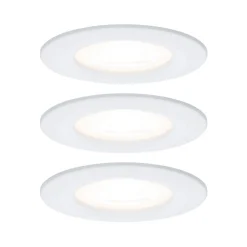 Paulmann Loftlamper > indbygningslampe Nova, hvid Ø 8 cm GU10-LED IP44 3-pak