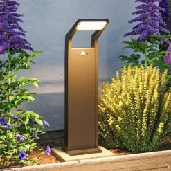 Gadebelysning ^ Paulmann Juntea LED stibelysning, aluminium, antracit, sensor