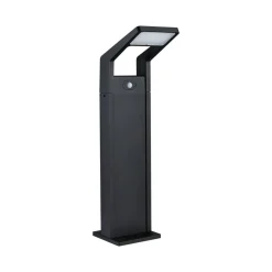 Gadebelysning ^ Paulmann Juntea LED stibelysning, aluminium, antracit, sensor