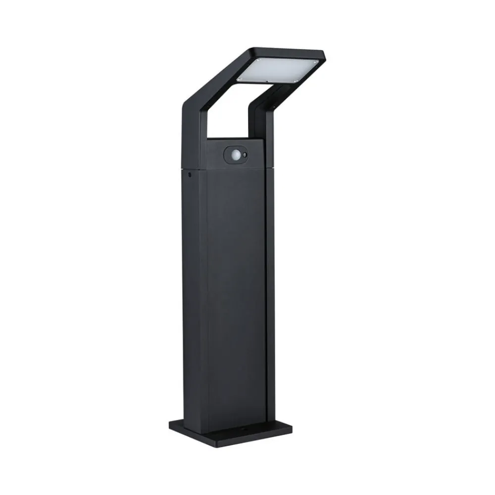 Gadebelysning ^ Paulmann Juntea LED stibelysning, aluminium, antracit, sensor