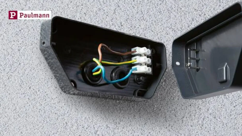 Gadebelysning ^ Paulmann Juntea LED stibelysning, aluminium, antracit, sensor