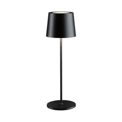 Dekorationsbelysning|Terrassebelysning ^ Paulmann LED-bordlampe Gilo, sort, plast, IP44