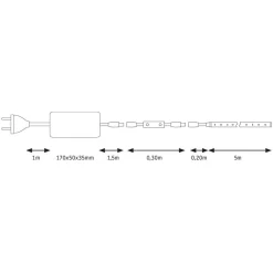 Paulmann Dekorationsbelysning|Led Strips > LED-dekorationslampe SimpLED 5 m, 3.000 K