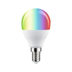 Dæmpbar Led-Pære|Smarte Lyskilder ^ Paulmann LED-dråbe E14 5W 470lm ZigBee RGBW