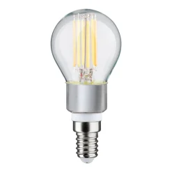 Dæmpbar Led-Pære|Filament Pære ^ Paulmann LED-dråbepære E14 5W, dim to warm