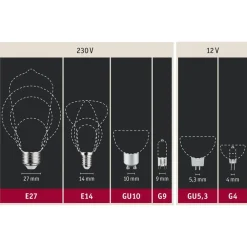 Paulmann Led Pærer > LED-dråbepære E14 4,5W 2.700K mat 2x