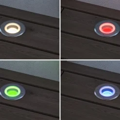 Paulmann Nedgravet Udebelysning|Udendørs Spot > LED-gulvlampe til indbygning Gulv, rund, RGBW, zigbee
