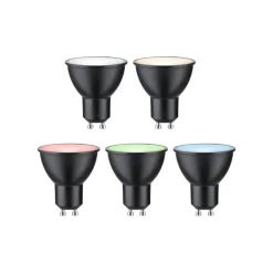 Paulmann Dæmpbar Led-Pære|Smarte Lyskilder > LED GU10 4,8W 350lm ZigBee RGBW sort