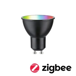 Paulmann Dæmpbar Led-Pære|Smarte Lyskilder > LED GU10 4,8W 350lm ZigBee RGBW sort