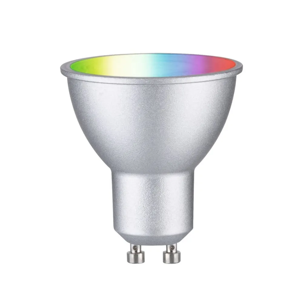 Paulmann Dæmpbar Led-Pære|Smarte Lyskilder > LED GU10 4,8W 350lm ZigBee RGBW krom