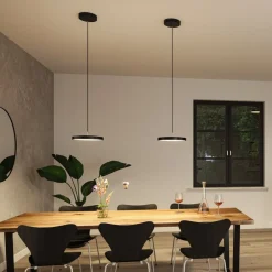 Paulmann Pendellamper|Pendellamper > LED-hængelampe Hildor, sort Ø 31 cm 3-trins dæmpbar