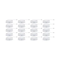 Paulmann Indbygningsspots > LED-indbygningslampe, hvid, Ø 8 cm, 4,8 W, sæt med 20 stk.