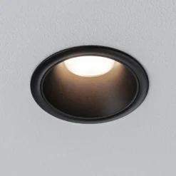 Paulmann Loftlamper|Indbygningsspots > LED-indbygningslampe Cole Coin sort Ø9cm IP44 dæmpbar 3 stk.