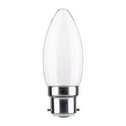 Dæmpbar Led-Pære ^ Paulmann LED-kerte B22d 4,7W 2.700 K opal, dæmpes