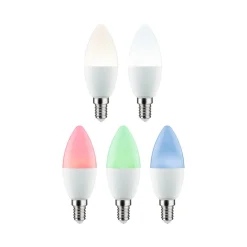 Paulmann Dæmpbar Led-Pære|Smarte Lyskilder > LED-kerte E14 5W 470lm ZigBee RGBW 3 stk