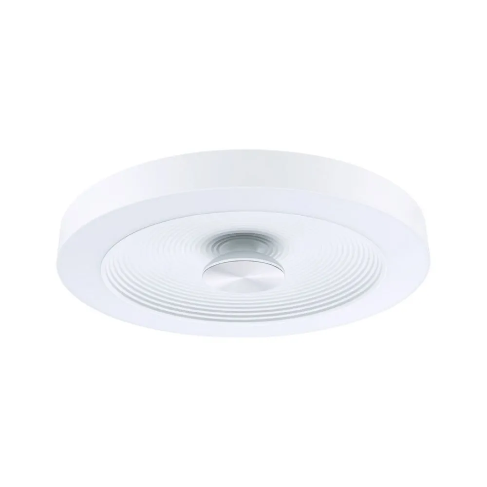 Loftlamper ^ Paulmann LED-loftlampe Volea, hvid/sølv Ø 40 cm IP44 dæmpbar