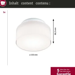 Paulmann Loftlamper > LED-loftslampe Maro, hvid, Ø 16 cm, IP44
