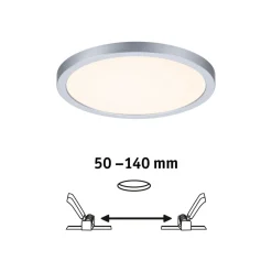 Paulmann Loftlamper|Indbygningsspots > LED-panel Areo 3.000 K rund krom 17,5cm