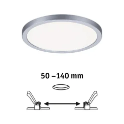 Paulmann Loftlamper|Indbygningsspots > LED-panel Areo 4.000 K rund krom 17,5cm