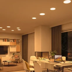 Loftlamper|Indbygningsspots ^ Paulmann LED-panel Veluna 3.000K rund ca. 18,5cm