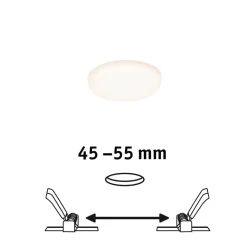 Paulmann Indbygningsspots|Loftlamper > LED-panel Veluna 3.000K rund ca. 7,5cm