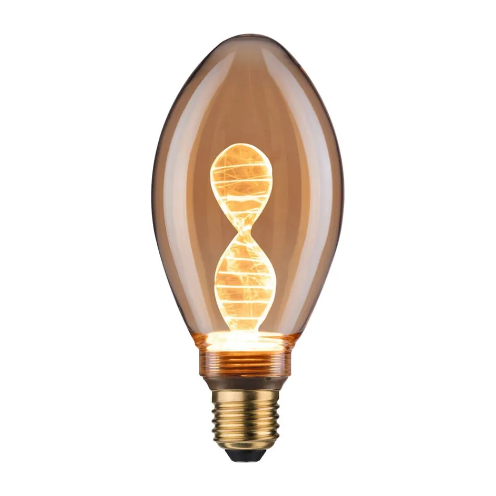 Filament Pære|Led Pærer ^ Paulmann LED-pære E27 3,5 W Helix 1.800K guld