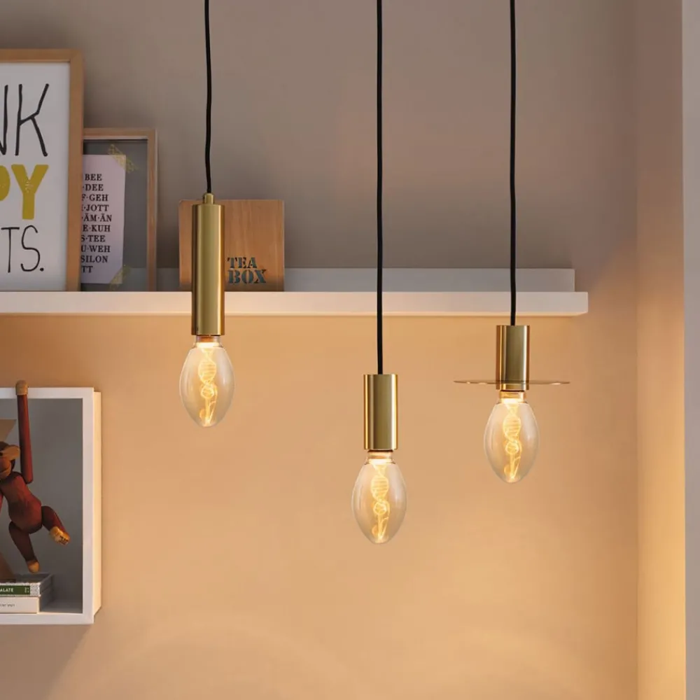 Filament Pære|Led Pærer ^ Paulmann LED-pære E27 3,5 W Helix 1.800K guld