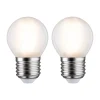 Paulmann Led Pærer > LED-pære E27 5 W 2.700 K mat, 2 stk.