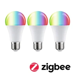 Dæmpbar Led-Pære|Smarte Lyskilder ^ Paulmann LED-pære E27 11W 1055lm ZigBee RGBW, 3