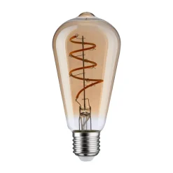 Dæmpbar Led-Pære|Filament Pære ^ Paulmann LED-pære E27 5W ST64 1.800K guld dæmpbar