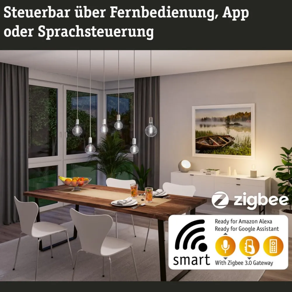 Paulmann Dæmpbar Led-Pære|Filament Pære > LED-pære ZigBee E27 7,5W CCT dim guld