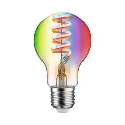 Dæmpbar Led-Pære|Filament Pære ^ Paulmann LED-pære ZigBee E27 6,3W RGBW dim guld