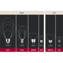 Dæmpbar Led-Pære ^ Paulmann LED-reflektor GU10 7W 2.700K dæmpet krom