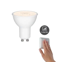 Dæmpbar Led-Pære|Led Pærer ^ Paulmann LED-reflektor GU10 6,5 W 2.700 K 3stepdim