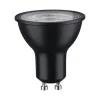 Dæmpbar Led-Pære|Led Pærer ^ Paulmann LED-reflektor 4.000 K sort GU10 8 W, dæmpbar 36°
