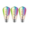 Filament Pære|Smarte Lyskilder ^ Paulmann LED-Rustika ZigBee E27 6,3W RGBW guld 3er