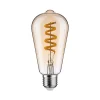 Dæmpbar Led-Pære|Filament Pære ^ Paulmann LED-rustik pære ZigBee E27 7,5W CCT guld