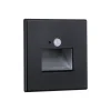 Paulmann Væglamper|Spotlights > LED-sensor-vægindbygningslampe Edge Quadro sort 8 cm