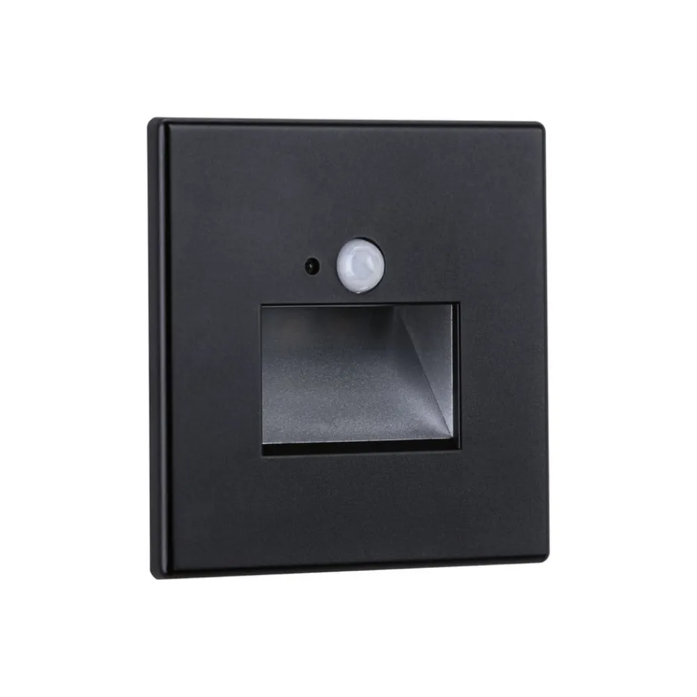 Paulmann Væglamper|Spotlights > LED-sensor-vægindbygningslampe Edge Quadro sort 8 cm